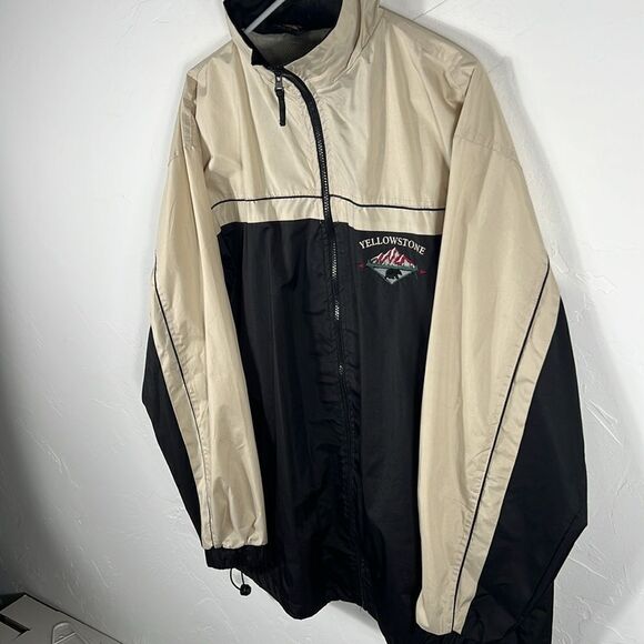 🔥🔥 Vintage YELLOWSTONE Embroidered Windbreaker Full Zip Jacket Men Sz Lg - EUC - Picture 6 of 11